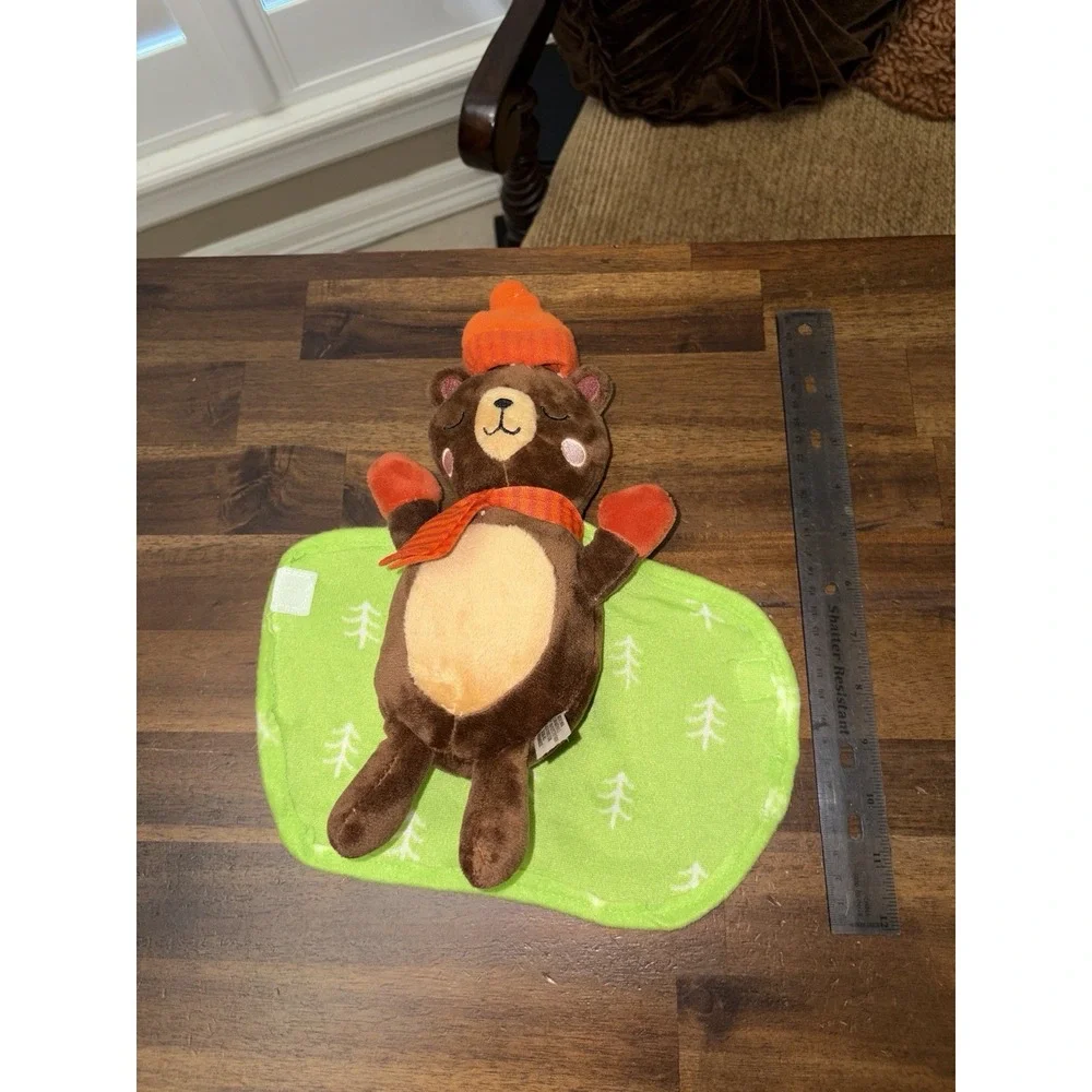 Target‎ Winter Brown Teddy In Green Lovey Blanket Bear Plush Stuffed Animal
